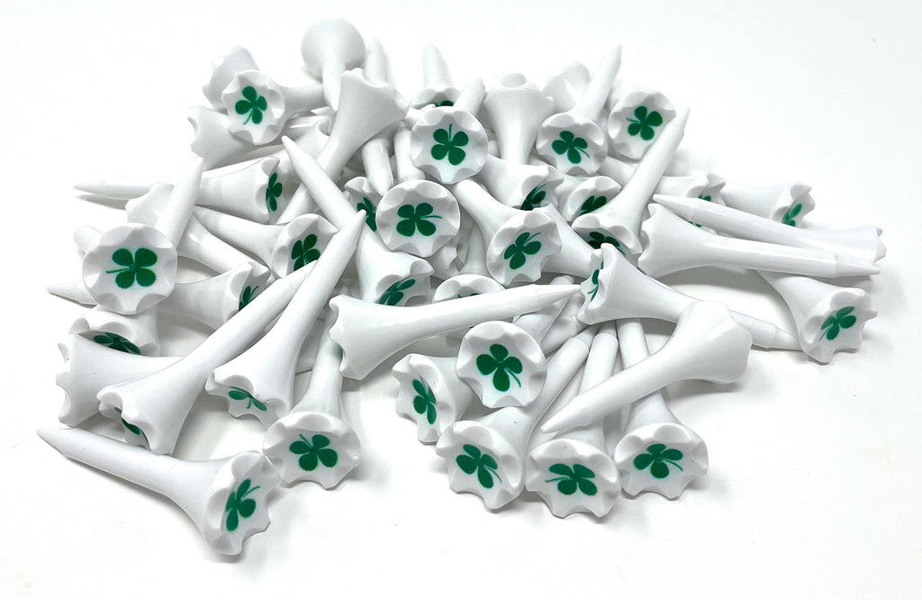 NorthPointe 1 ½” Plastic Golf Tees – Short Tees for Irons, Par Threes, Hybrids, and Driving Range - Pack of 50 or 100 Bulk in High Visibility White Durable Plastic