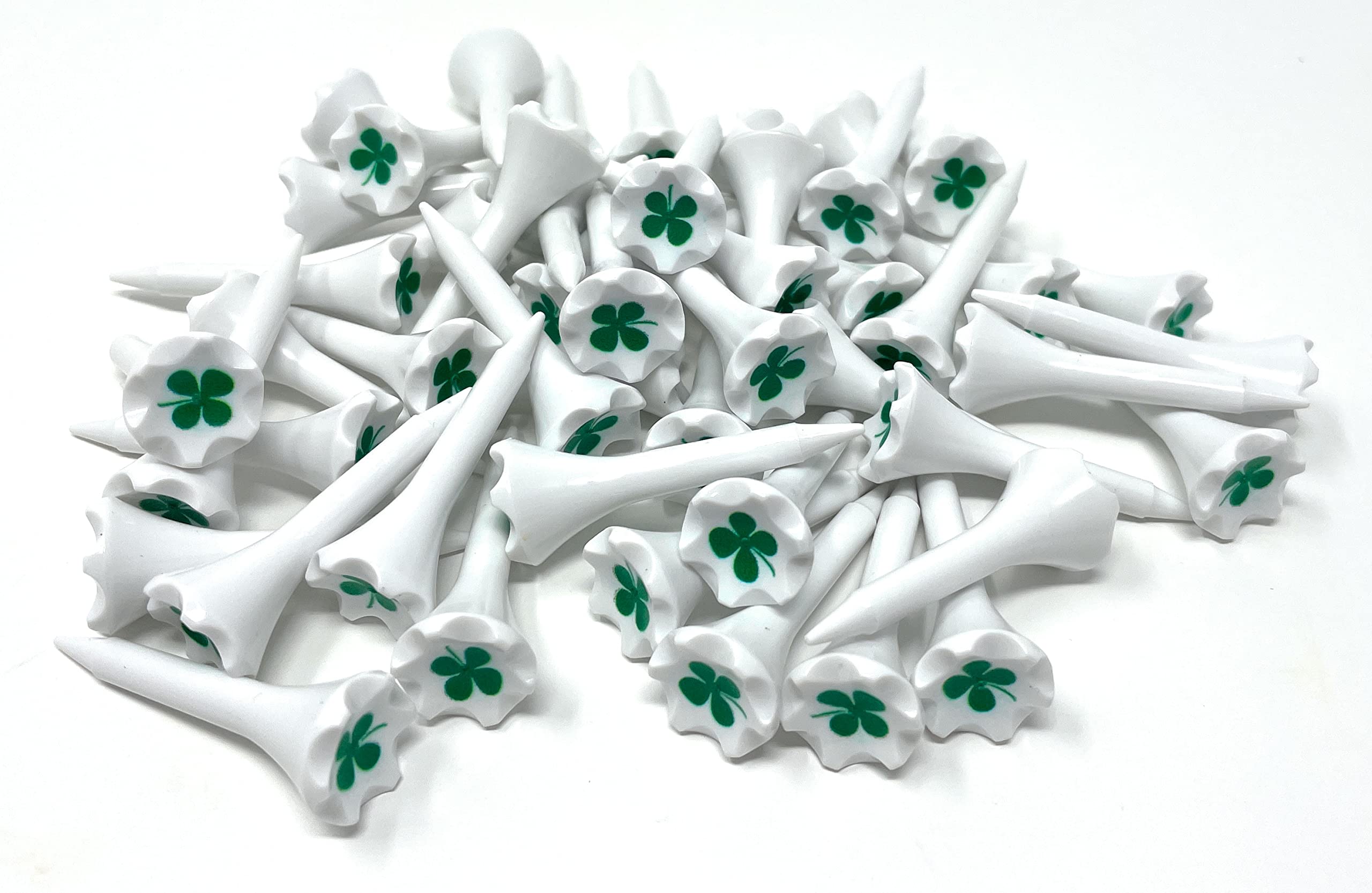 NorthPointe 1 ½” Plastic Golf Tees – Short Tees for Irons, Par Threes, Hybrids, and Driving Range - Pack of 50 or 100 Bulk in High Visibility White Durable Plastic