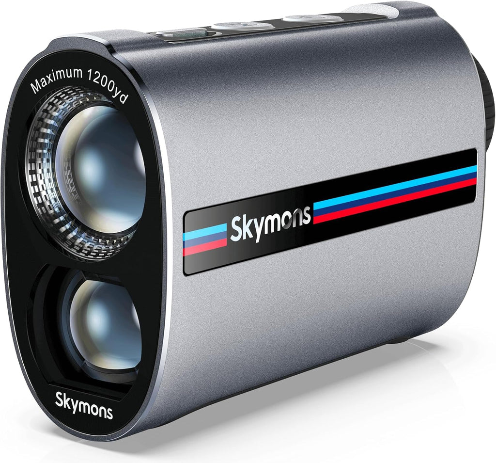 Mini Metal Golf RangeFinder with Slope,1200Y Range Finder, 0.3s Flagpole Locking Vibration, 7X Magnification, 95%Transmission Lens,Flag Pole Lock Vibration,Strong Magnet&Rechargeable Golf Rangefinder.